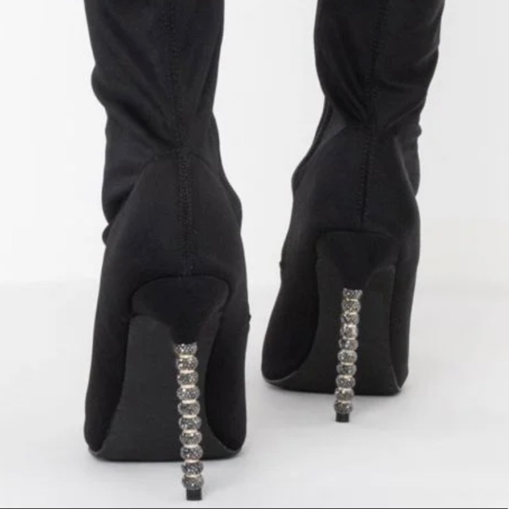 New in Box Rhinestone Heel Bootie boots